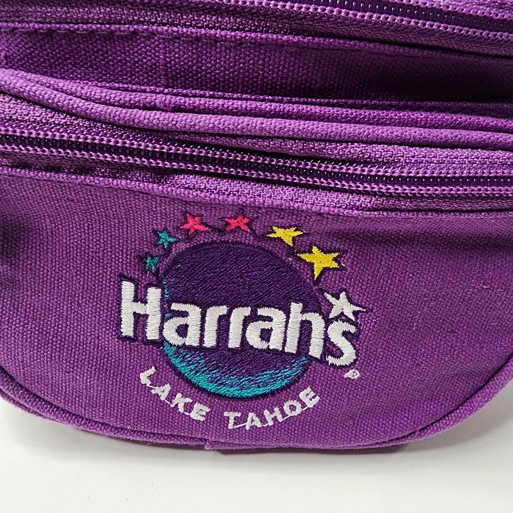 Harrah's Lake Tahoe Purple Vintage Fanny Pack Embroidered